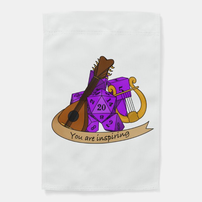 Bard Dice Design Garden Flag (Front)