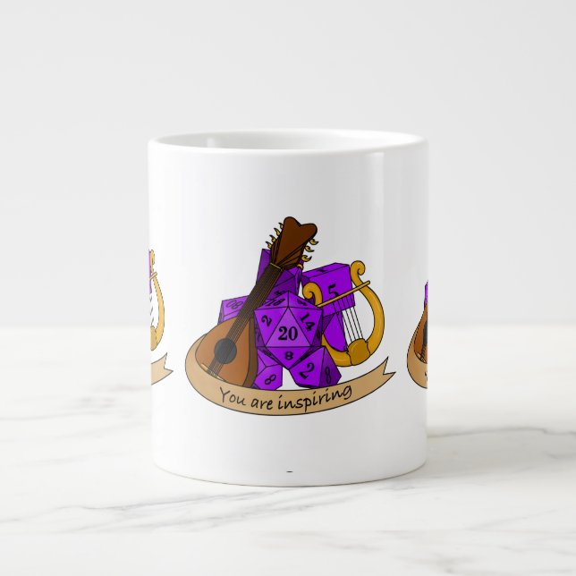 Bard Dice Design Giant Coffee Mug (Front)