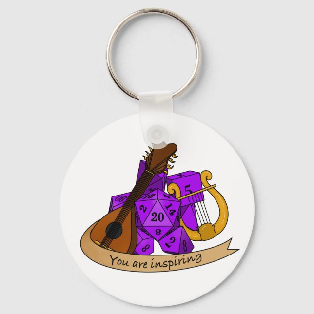 Bard Dice Design Keychain (Front)