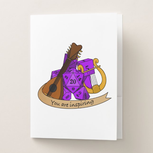 Bard Dice Design Pocket Folder (Front)