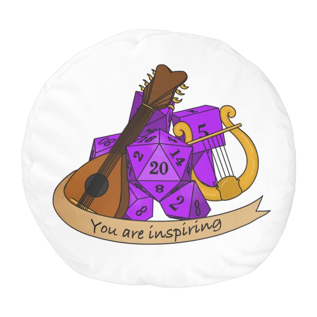 Bard Dice Design Pouf (Bottom)