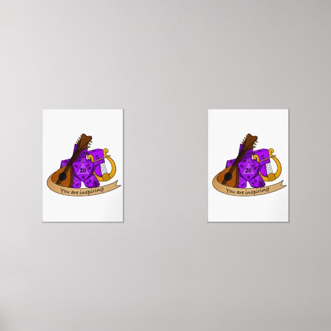 Bard Dice Design Wall Art Sets (Front)