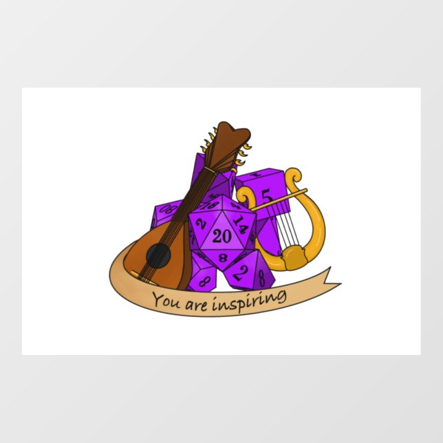 Bard Dice Design Window Cling (Sheet)