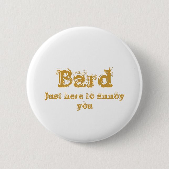 Bard Pinback Button (Front)