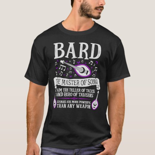 BARD THE MASTER OF SONG _ Dungeons amp Dragons  T_Shirt