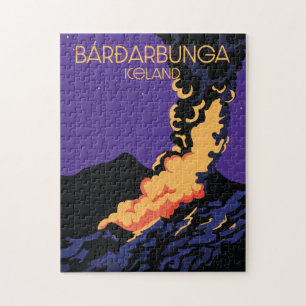 Bárðarbunga, iceland travel poster. jigsaw puzzle