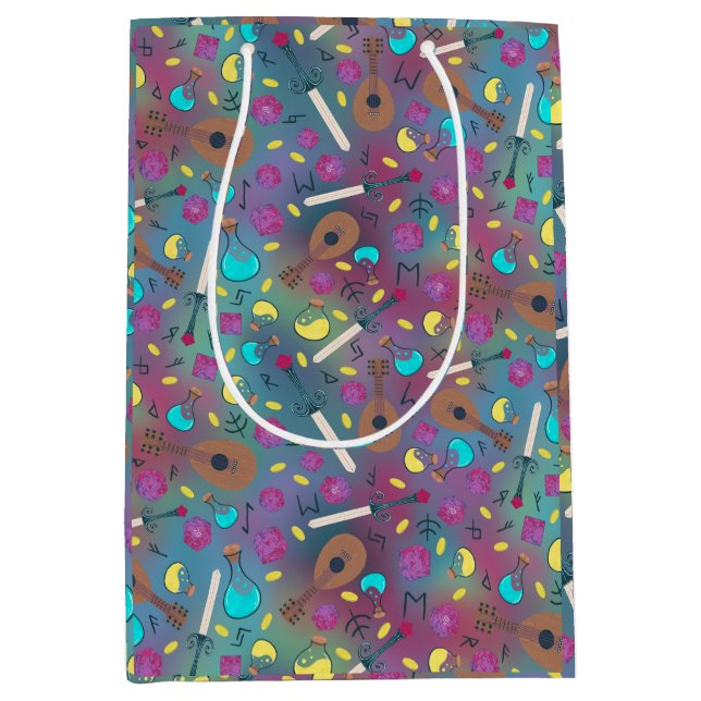 Bards and Tabletops  Medium Gift Bag (Front)