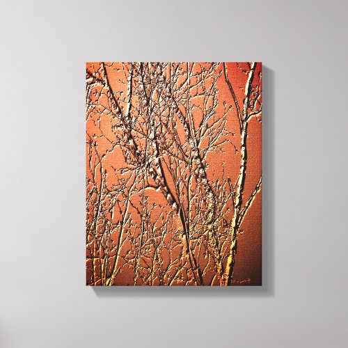 Bare Birch Tree Branches Abstract Canvas Print