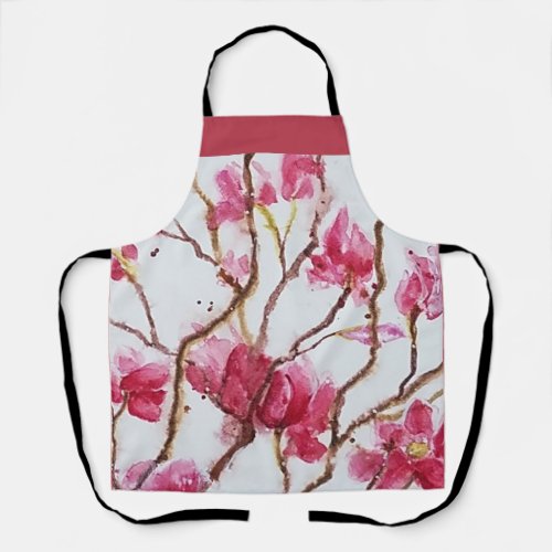 Bare Branches Cherry Blossom Flowers Apron