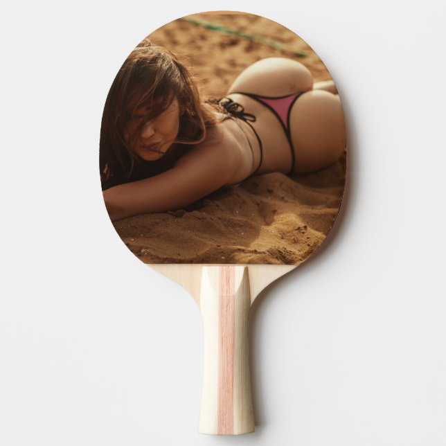 BARE BUTT G-STRING BEACH GIRL PING PONG PADDLE (Front)
