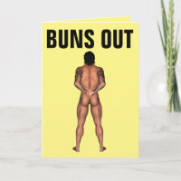 BARE BUTT GUY BIRTHDAY CARD