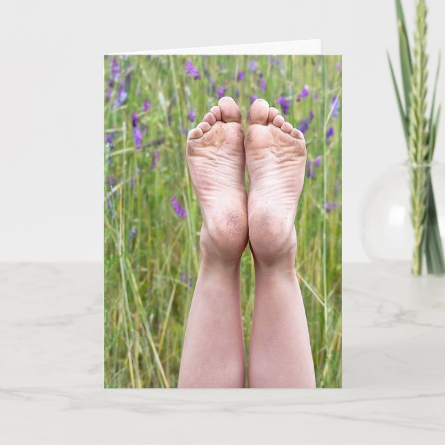 Bare Feet Birthday Card (Front)
