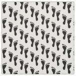 Bare Feet in Black and white Fabric