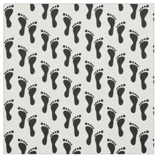 Bare Feet in Black and white Fabric