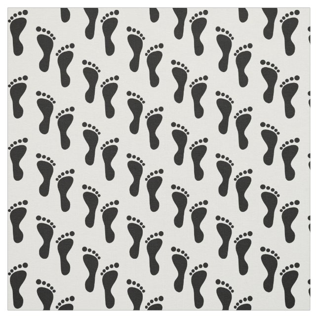 Bare Feet in Black and white Fabric (Swatch)