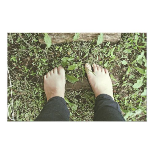 Bare feet photo print