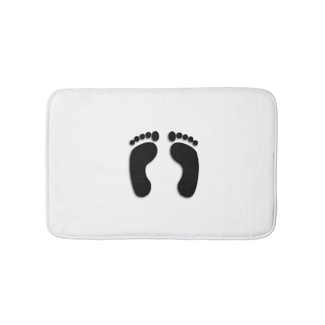 Bare Feet Prints Bathroom Mat (Front)