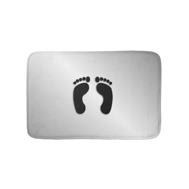 Bare Feet Prints Bathroom Mat (Front)