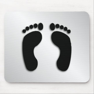 Bare Feet Prints Mouse Pad