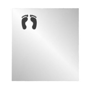 Bare Feet Prints Notepad