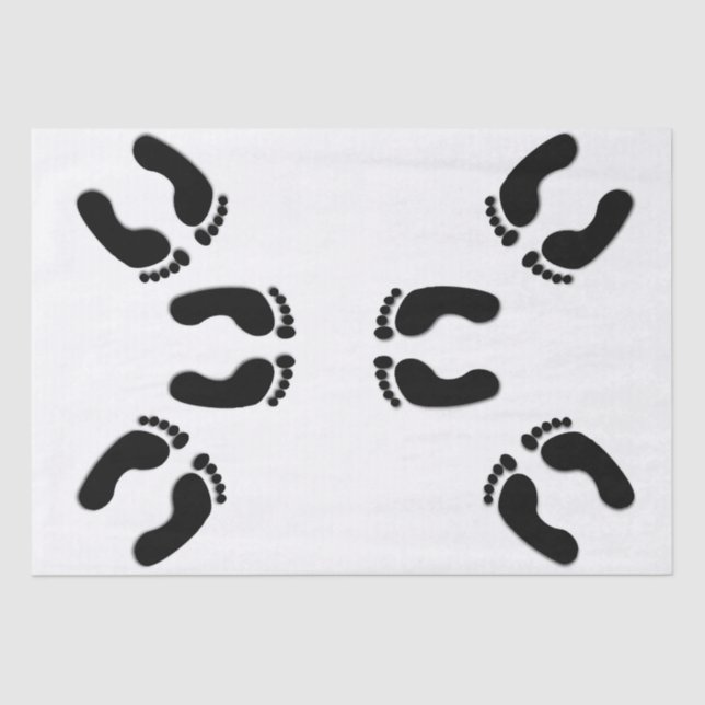 Bare Feet Prints Tissue Paper (Front)