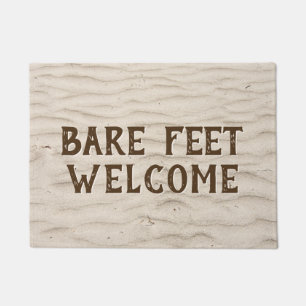 Bare Feet Welcome On Sand Doormat