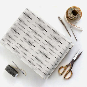 Bare Fir Trees Black on Any Color ID877 Fabric