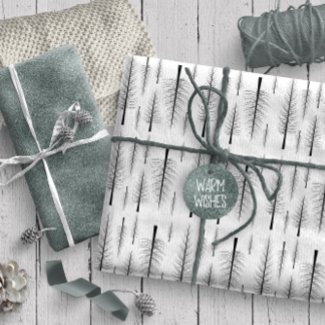 Bare Fir Trees Black on Any Color ID877