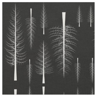 Bare Fir Trees White on Any Color ID877 Fabric