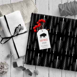 Bare Fir Trees White on Any Color ID877 