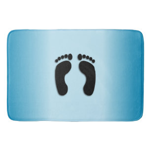 Bare Footprints Blue Bathroom Mat