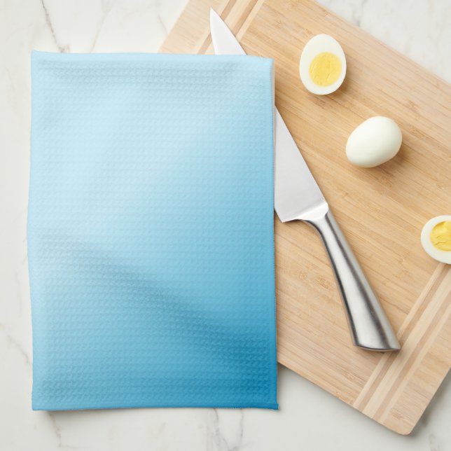 Bare Footprints Blue Kitchen Towel (Quarter Fold)