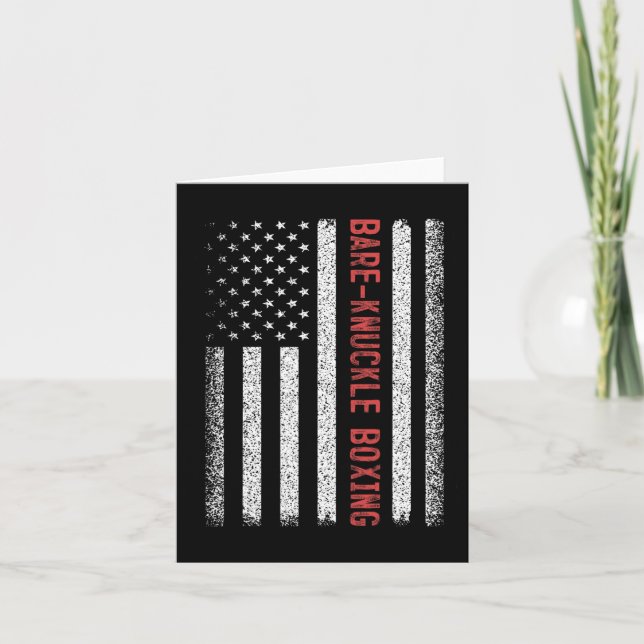 Bare-knuckle Boxing American Flag 4th Of July Wome Card (Front)