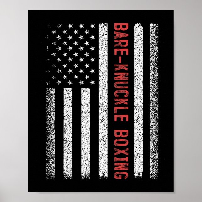 Bare-knuckle Boxing American Flag 4th Of July Wome Poster (Front)