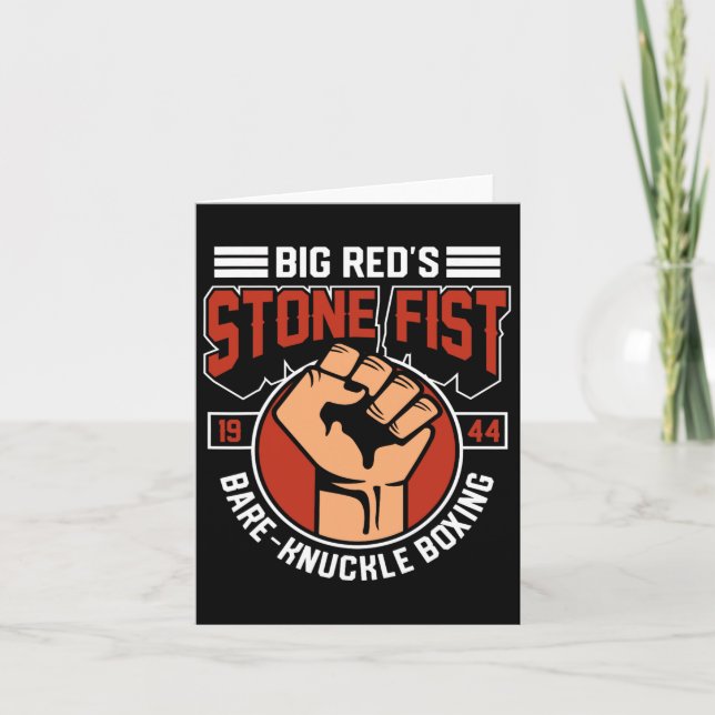 Bare-knuckle Boxing Club Fighter Training Gym Ston Card (Front)