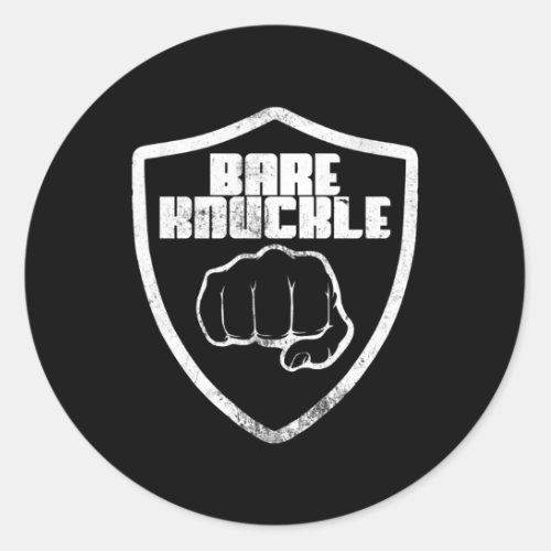 Bare Knuckle Fighter Fighting Boxing Bareknuckle Classic Round Sticker