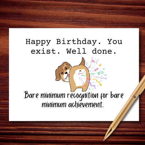 Bare Minimum Birthday Recognition