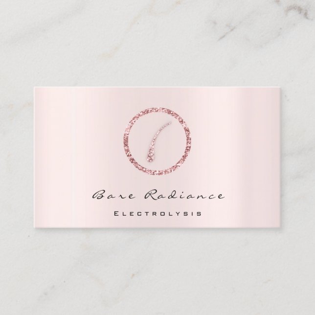 Bare Radiance Electrolysis Waxing Hair Removal Business Card (Front)
