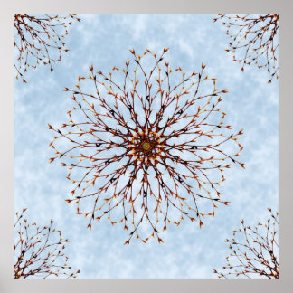 Bare Tree  and Sky Abstract Poster Print