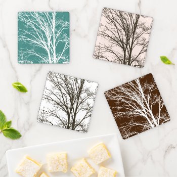 Bare Tree Branches Coaster Set by peacefuldreams at Zazzle
