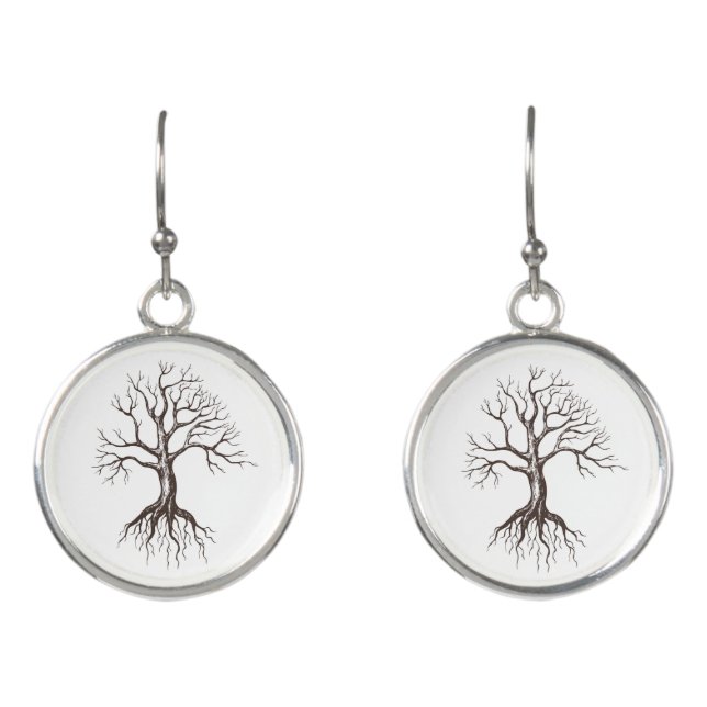 Bare tree earrings (Front)