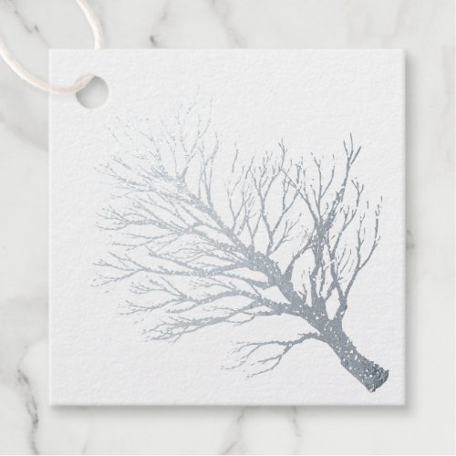 Bare Tree  Foil Foil Favor Tags