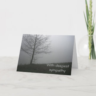 Bare tree in fog card