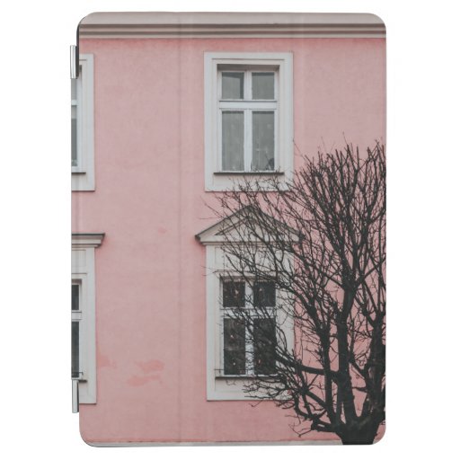 BARE TREE IN FRONT OF PINK BUILDING iPad AIR COVER