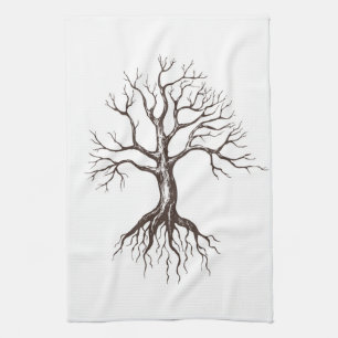 Bare tree kitchen towel