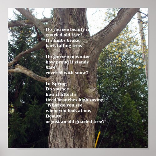 Bare Tree Poem for Arbor Day Poster