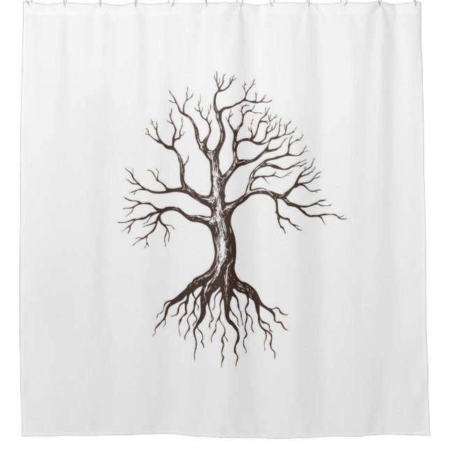 Bare tree shower curtain (Front)