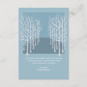 Bare Trees Funeral Thank You Card
