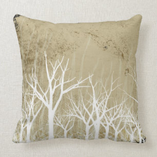 Bare Winter Trees Throw Pillow