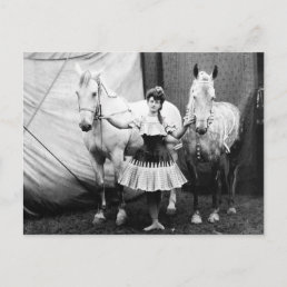 Bareback Girl: 1904 Postcard